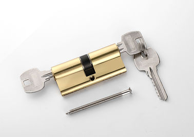Ασφαλές χρυσό αντικατάσταση κλειδαριού κυλίνδρου ολίσθητος 70mm 2 κλειδιά με pin tumbler