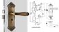 Υψηλής σκληρότητας Θάλαμος θωρακιστής κλειδαριού Αρχαίος χάλκινος ψευδαργύρος κράμα Entracne Κλειδί χειριστή