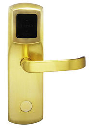 Ηλεκτρονική κάρτα Ξενοδοχειακή κλειδαριά πόρτας Χρυσό επιχρίστωση Τελεία ταιριάζει πάχος πόρτας 38 - 50 mm