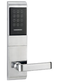 Ηλεκτρονική κλειδαριά πόρτας ασημένιου χρώματος που ξεκλείδεται με κωδικό πρόσβασης ή κάρτα Emid