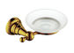 Χάλκινο μπάνιο γυάλινο ντους σαπούνι πιάτο τοίχος τοποθετημένο χρυσό επιχρισμένο