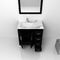 Λευκό στερεό ξύλο μπάνιο ντουλάπια ματαιοδοξίας / ντουλάπι νεροχύτη