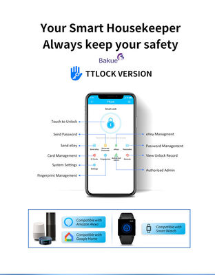 Ένδειξη πυρκαγιάς CE EN1634-1 EN14846 Πιστοποιημένη κλειδαριά πόρτας με δακτυλικό αποτύπωμα με μονοχρόνιο κωδικό πρόσβασης Χρονοδιαγράμμιση κωδικού πρόσβασης και eKey οποιαδήποτε ή οποιοσδήποτε πρόσβαση