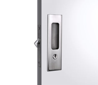 Κλειδαριές συρόμενων πορτών μετάλλων νικελίου σατέν με το κλειδί, πάχος πορτών 35 - 70mm